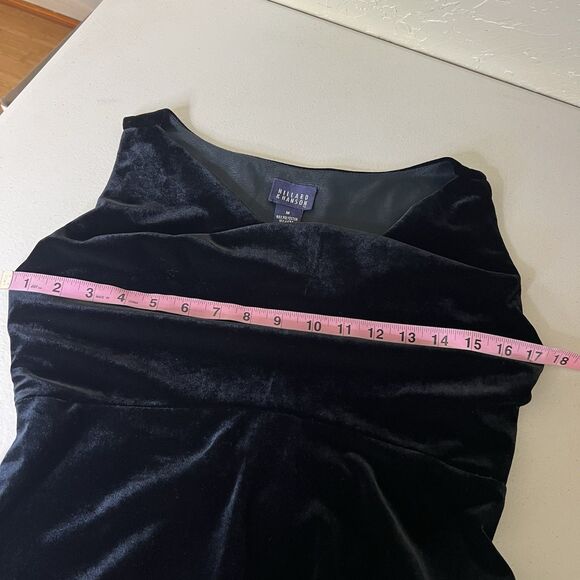 Vintage Hillard & Hanson Maxi Dress Womens M Black Velvet Cowl Neck Romantic - Picture 4 of 9